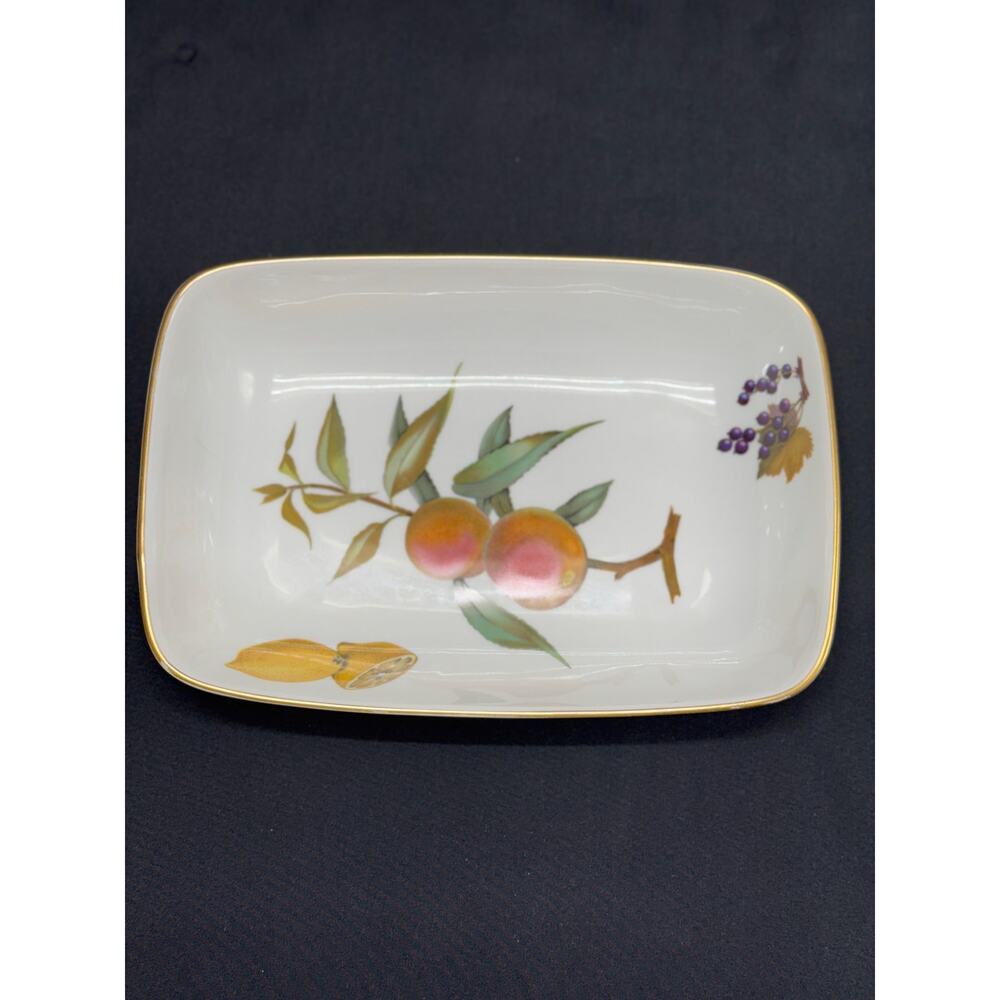 Vintage Royal Worcester Evesham Gold Oven-to-Table Rectangular Serving Dish